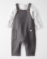Baby 2-Piece Organic Cotton Overall Set Bear Print