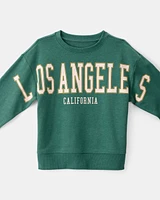 Boys Los Angeles French Terry Pullover Sweatshirt - Green