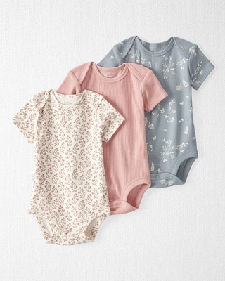 Baby 3-Pack Organic Cotton Rib Bodysuits