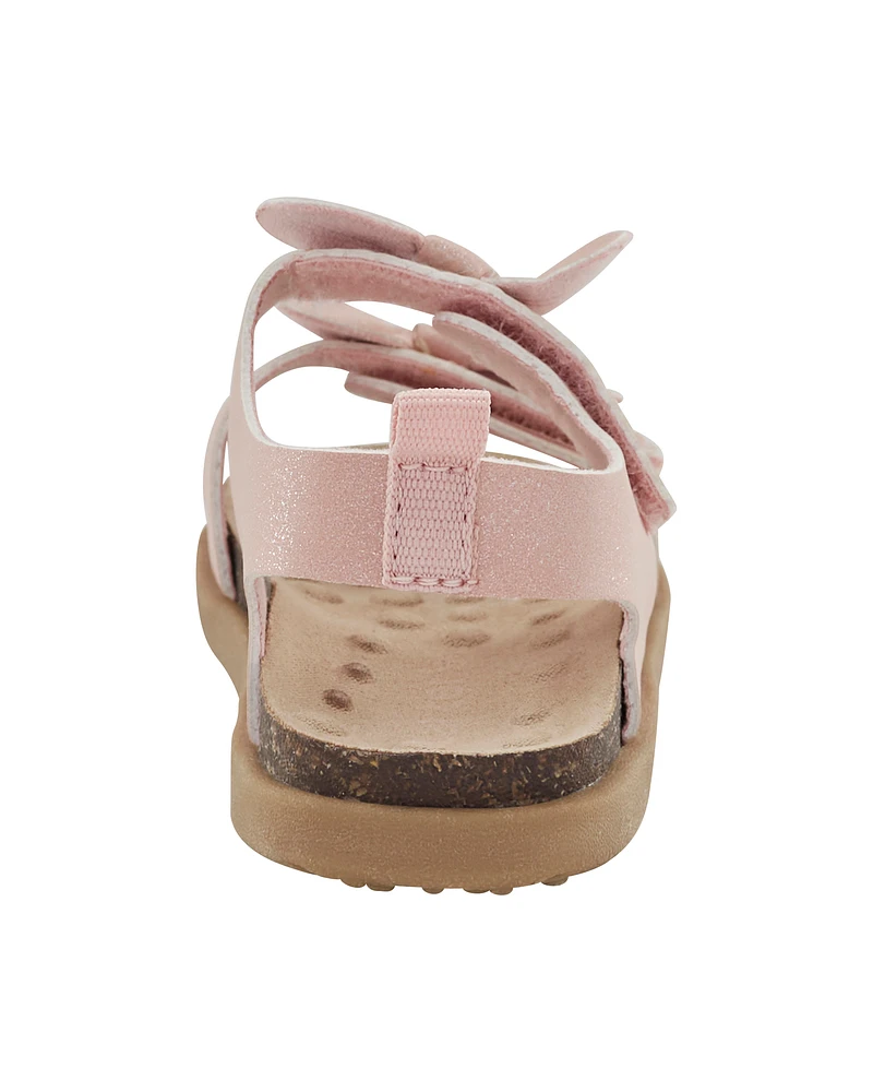 Baby Every Step® First Walker Bow Faux Cork Sandals - Pink