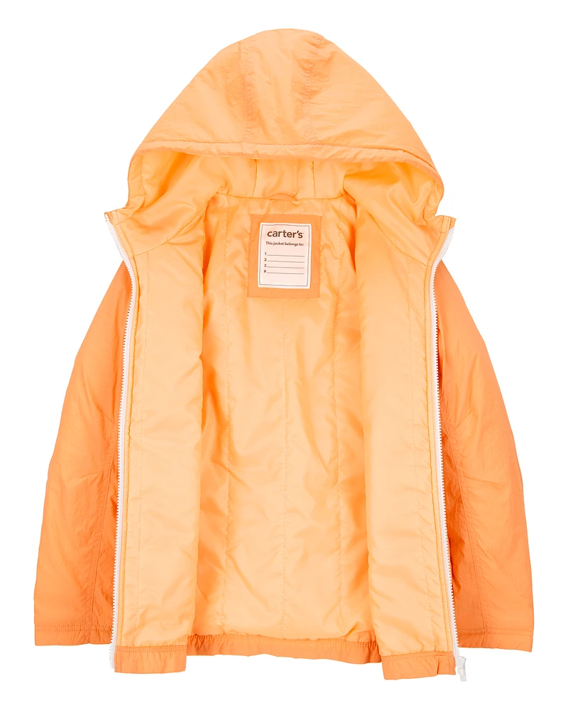 Girls Midweight Athletic Jacket - Orange