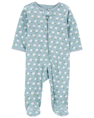 Floral 2-Way Zip Up Sleep & Play Pyjamas