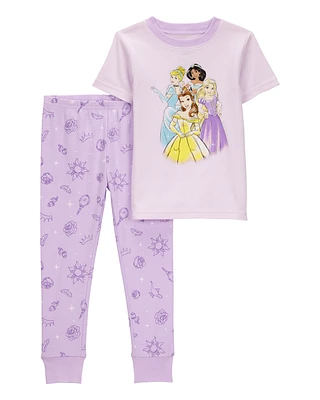 Toddler Disney Princesses Snug Fit 2-Piece Pyjamas - Purple