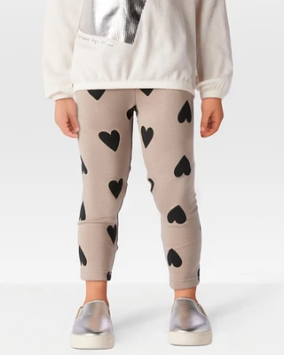 Toddler Heart Cozy Fleece Leggings