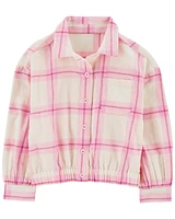 Plaid Cotton Flannel Top