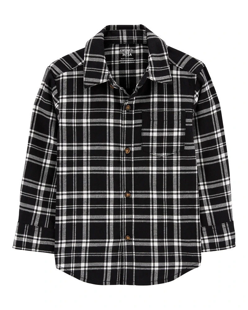 Toddler Plaid Twill Button-Down Shirt