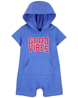 Baby Good Vibes Hooded Romper