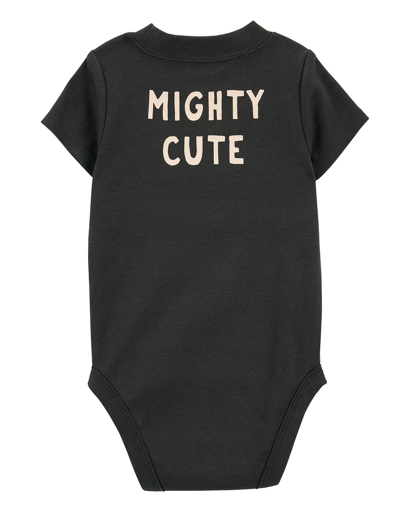 Baby 2-Piece Dinosaur Bodysuit Pant Set - Black/Taupe