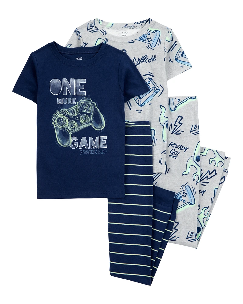 Kid 4-Piece Gamer Cotton Pyjamas