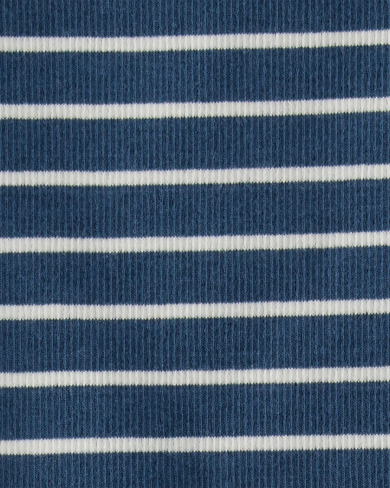 Toddler Organic Cotton Pyjama Set Stripes-Blue