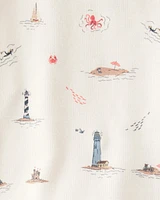 Toddler Organic Cotton Pyjamas Coastal Print