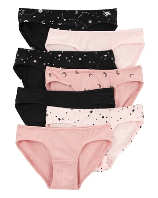 Kid 7-Pack Stars Bikini Stretch Cotton Undies