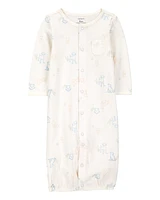 Baby 3-Piece Puppy Converter Gown & Cap Set - Ivory