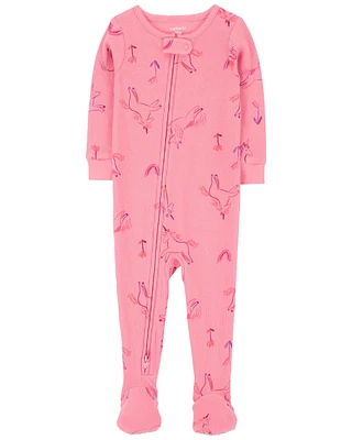 Toddler 1-Piece Unicorn Thermal Footie Pyjamas