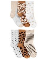 6-Pack Leopard Socks