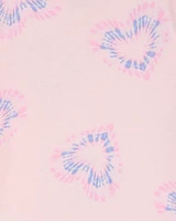 Toddler Girl 2-Piece Tie-Dye Hearts 100% Snug Fit Cotton Pyjamas