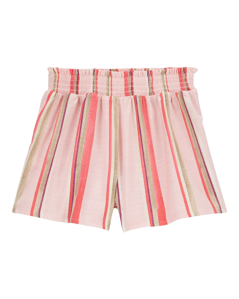 Kid Striped Flowy Pull-On Shorts