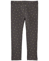 Baby Icon Print Cozy Fleece Leggings