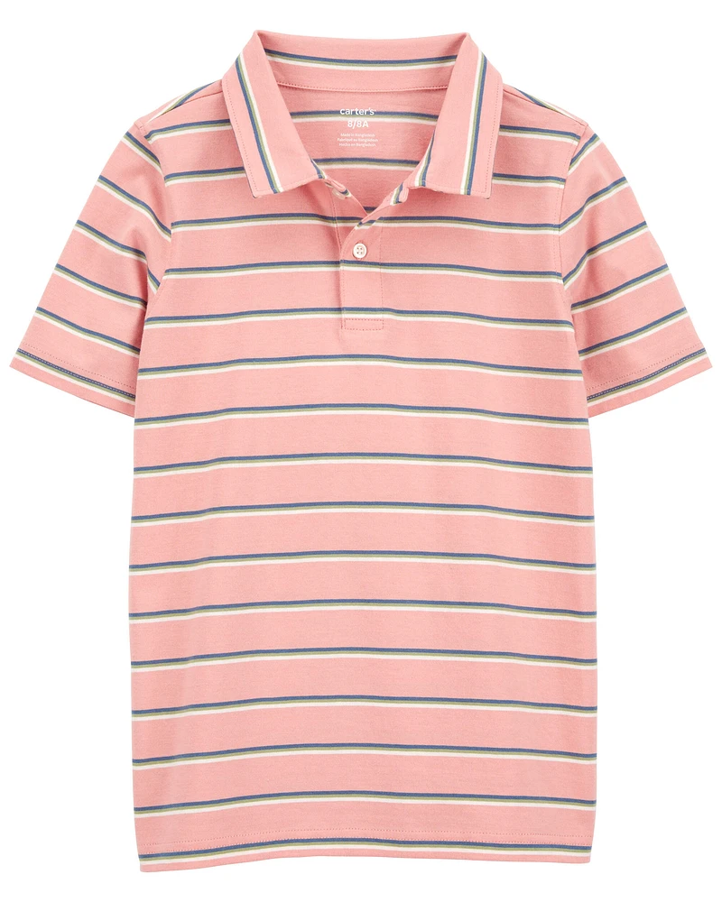 Kid Striped Jersey Polo