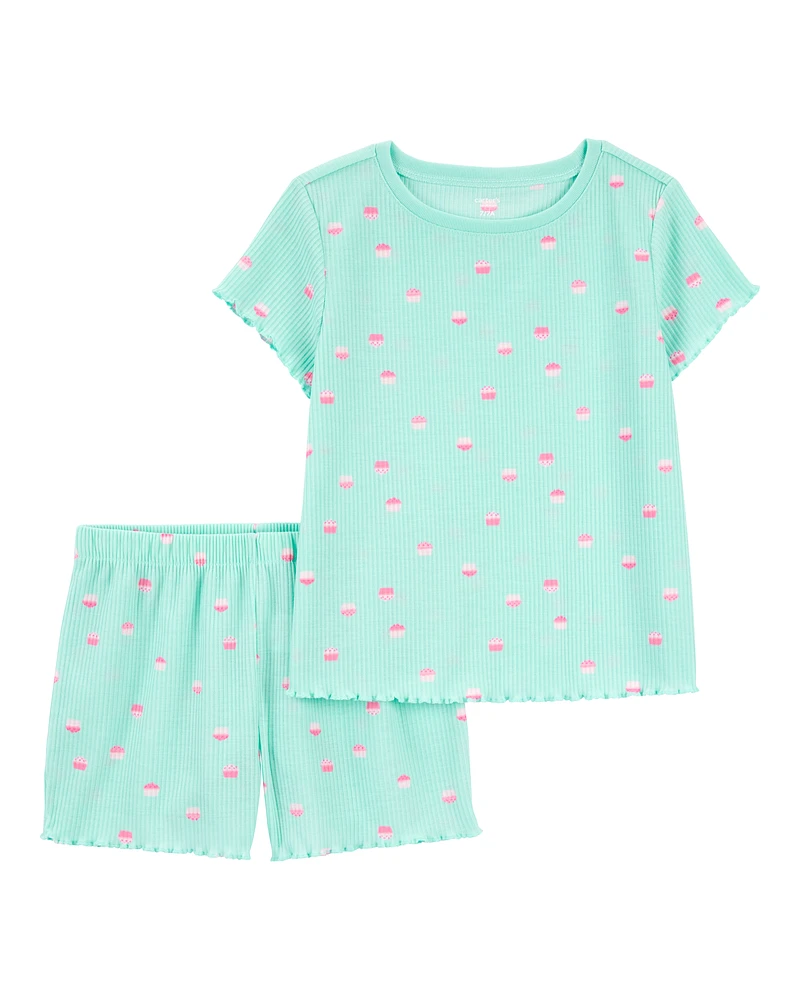 Kid 2-Piece Cupcake Loose Fit Pyjamas