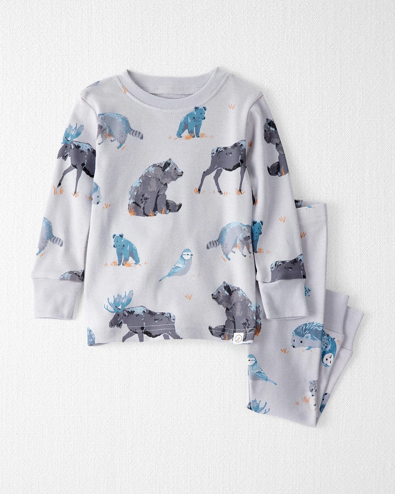 Baby Organic Cotton Pyjamas Midnight Forest Print
