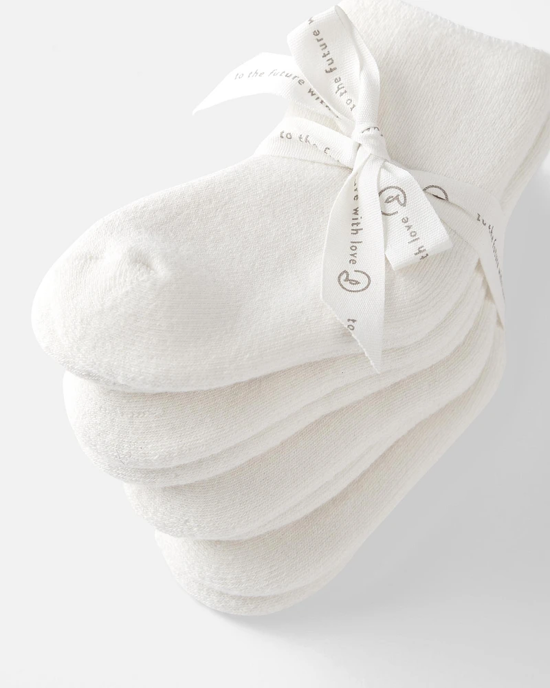 Baby 4-Pack Organic Cotton Terry Socks