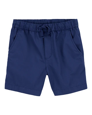 Boys Pull-On Poplin Shorts - Navy