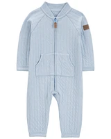 Baby Zip-Up Doubleknit Jumpsuit