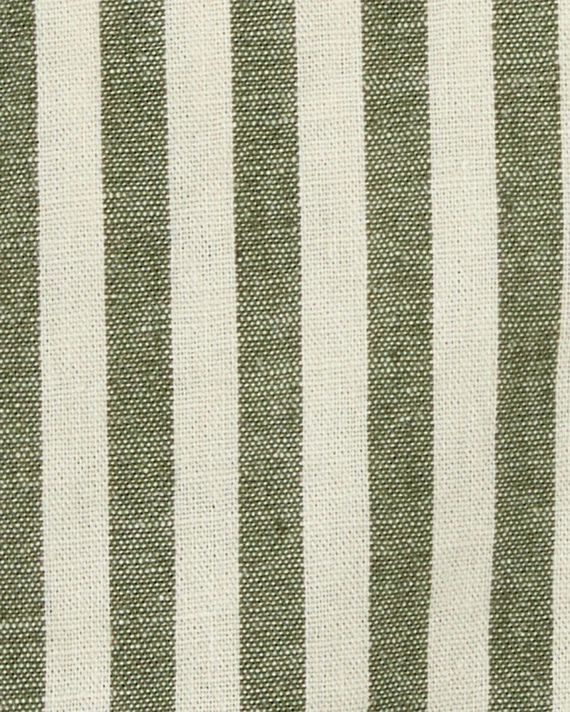 3-Piece Tee & Striped Linen Shortall Set