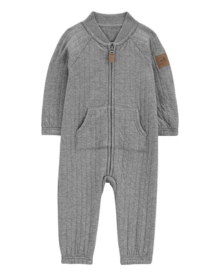 Baby Zip-Up Doubleknit Jumpsuit