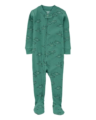 Baby 1-Piece Dinosaur Print Thermal Footie Pyjamas