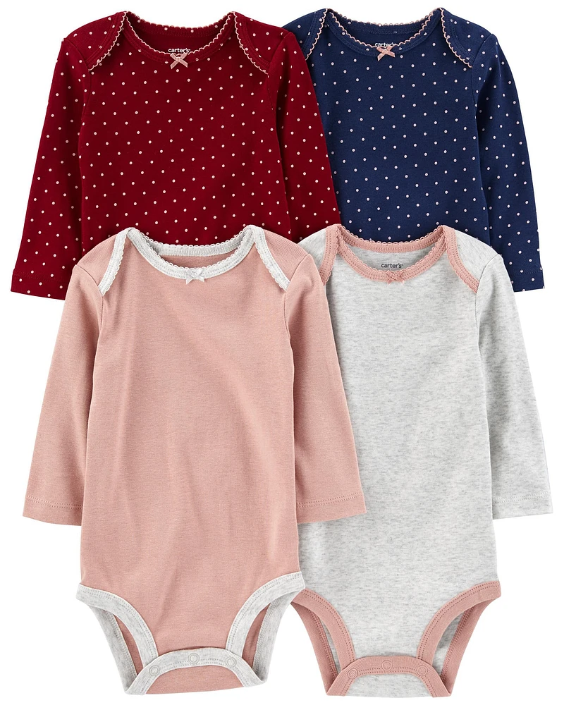 4-Pack Long Sleeve Bodysuits