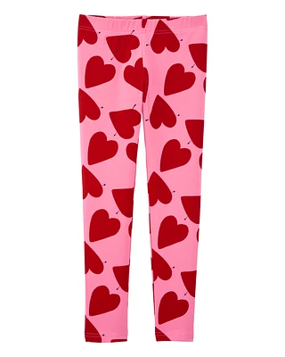 Kid Valentine's Day Heart Leggings