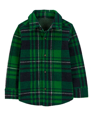 Baby Plaid Jacquard Button-Down Shirt