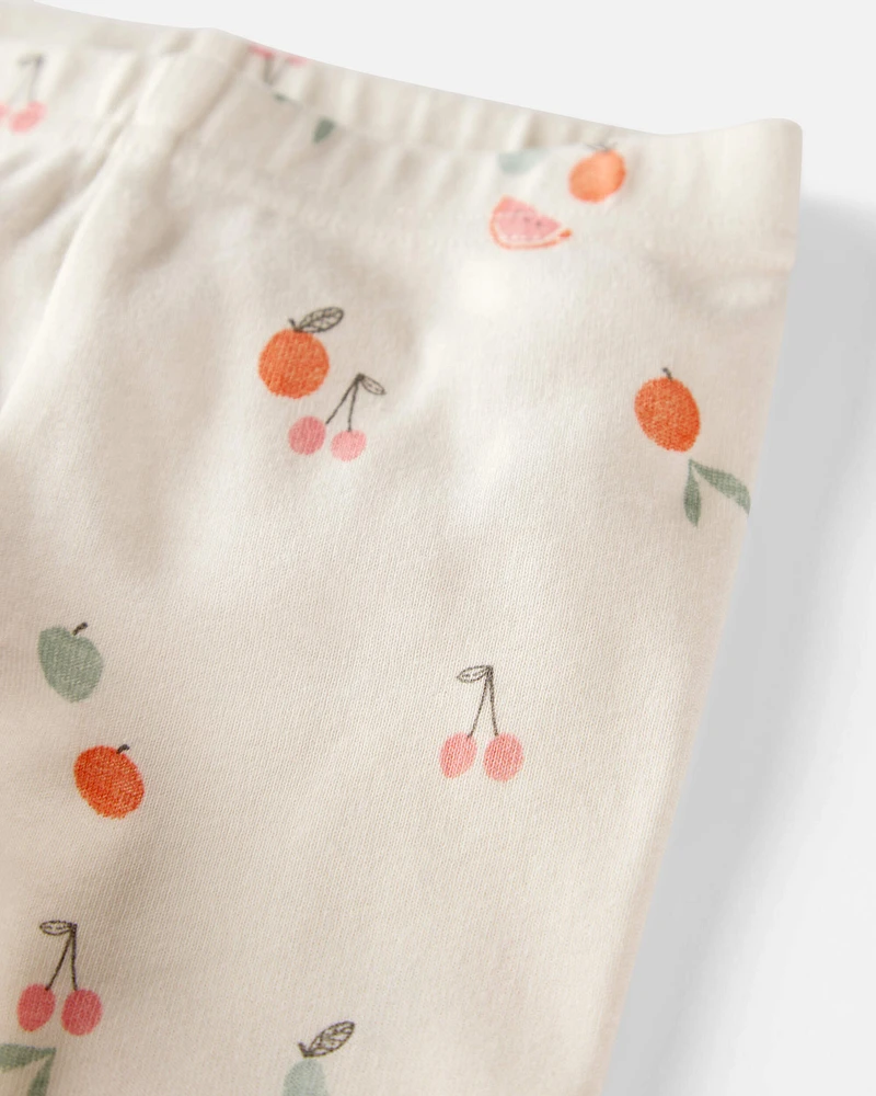 Baby Fruit Print Organic Cotton 2-Piece Pyjamas