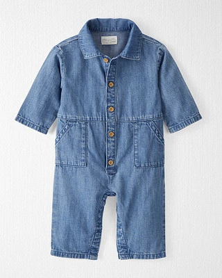 Baby Organic Cotton Chambray Jumpsuit