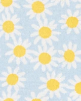 Toddler Daisy Floral Snug Fit Cotton 1-Piece Pyjamas - Blue