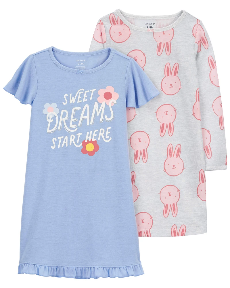 Kid 2-Pack Nightgowns