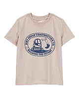 Toddler Construction Short-Sleeve Graphic Tee - Khaki