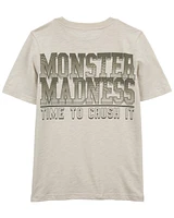 Kid Monster Truck Slub Jersey Pocket Tee