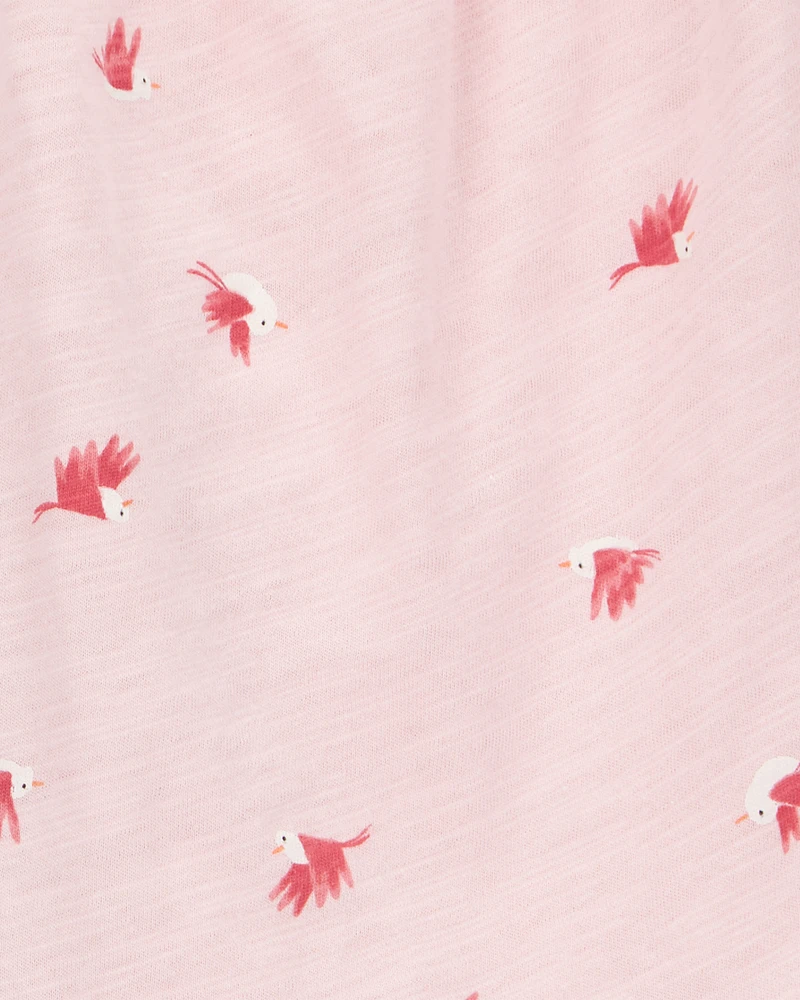Baby 2-Piece Printed Bodysuit Pant Set - Pink/Navy