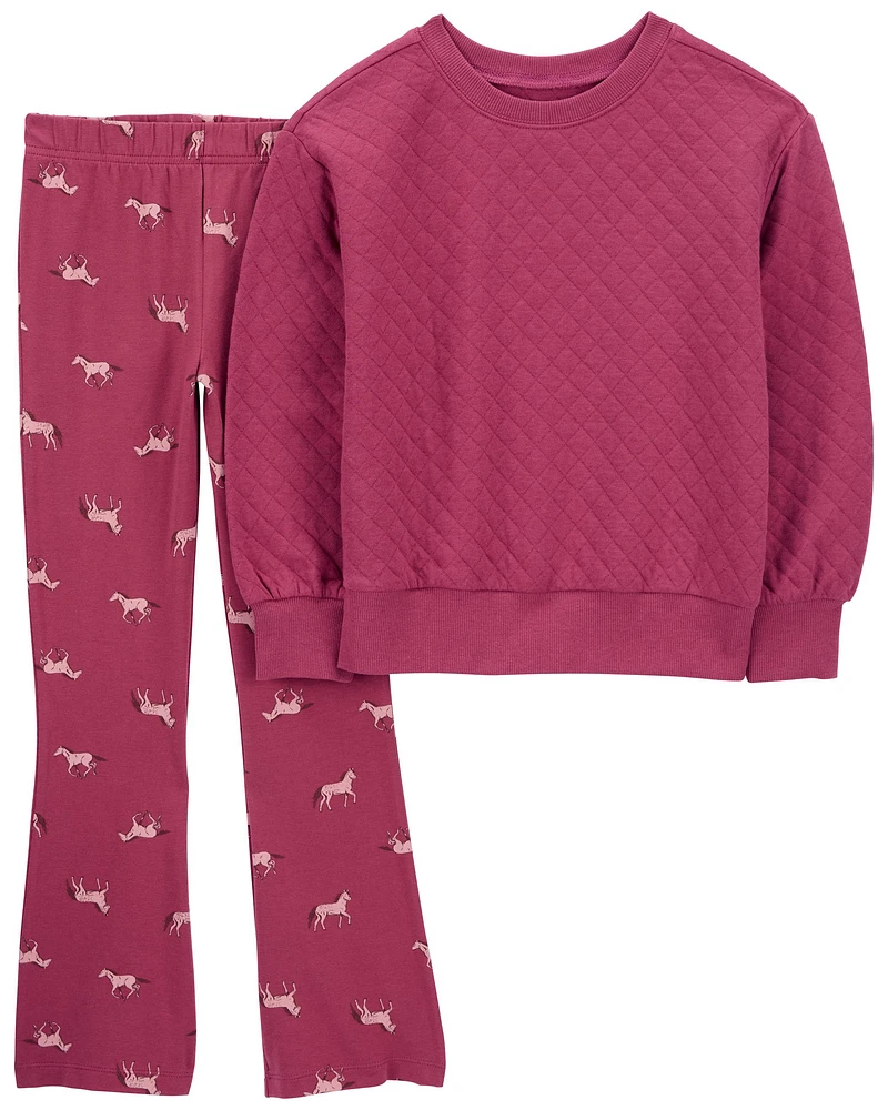 Kid 2-Piece Quilted Top & Legging Set