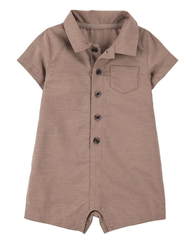 Baby Button-Down Polo Romper