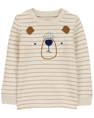 Bear Striped Graphic Tee