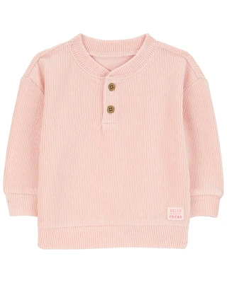 Baby Ribbed Velour Pullover