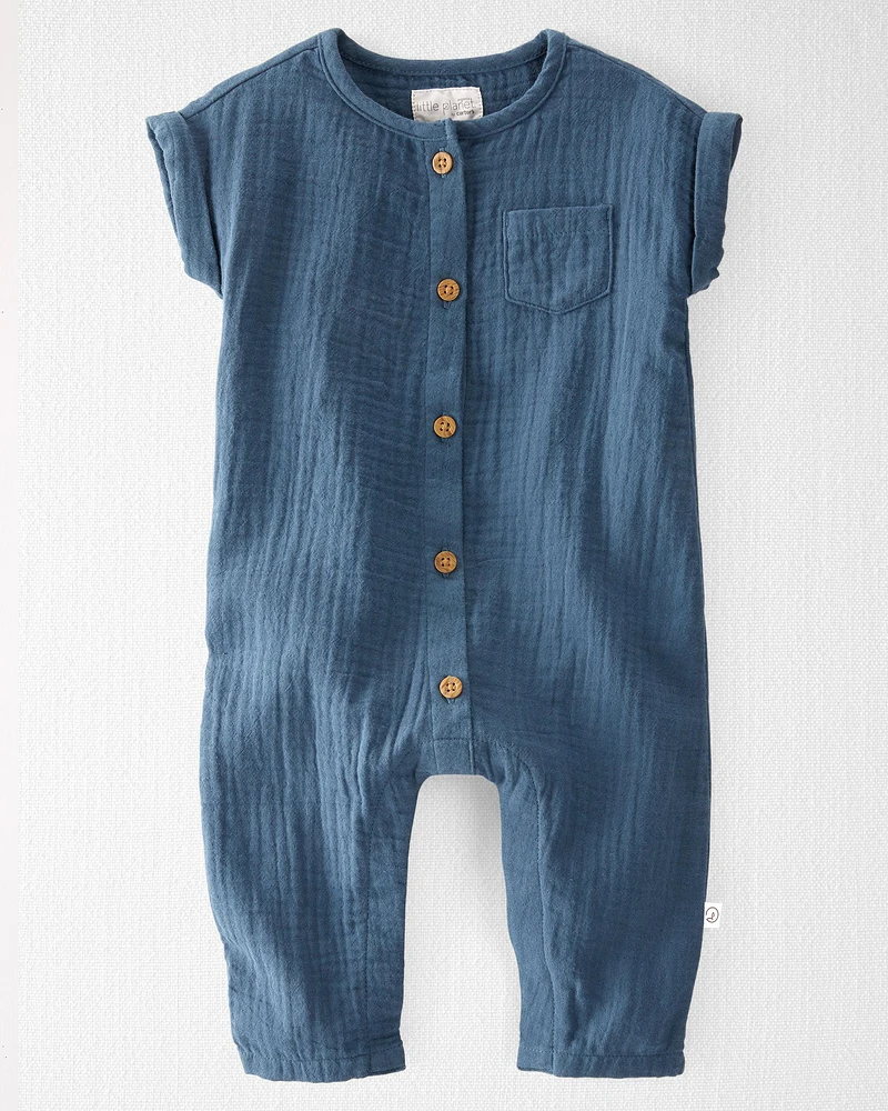 Baby Organic Cotton Gauze Jumpsuit