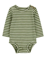 Baby Striped Long-Sleeve Bodysuit