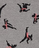 Kid Ninja Print Snug Fit Cotton 4-Piece Pyjamas