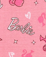 Kid Barbie Snug Fit Cotton 2-Piece Pyjamas - Pink
