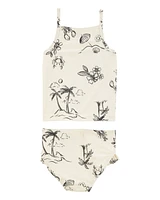 Toddler 2-Piece Beach Print Tankini Set